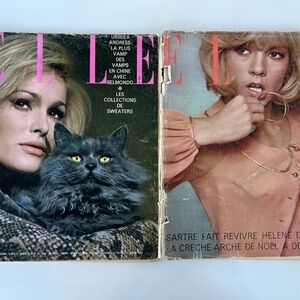 Grouping of Two Rare Elle 1960s Magazines